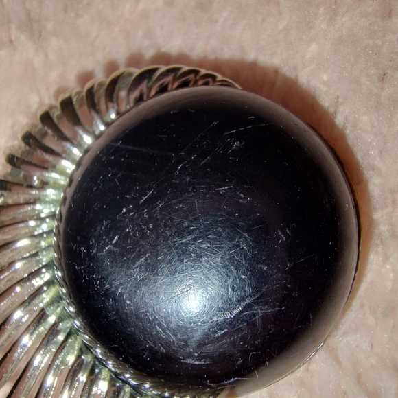 Sarah Coventry Par Pending Large Clip On Earrings Black And Silver - Picture 4 of 6